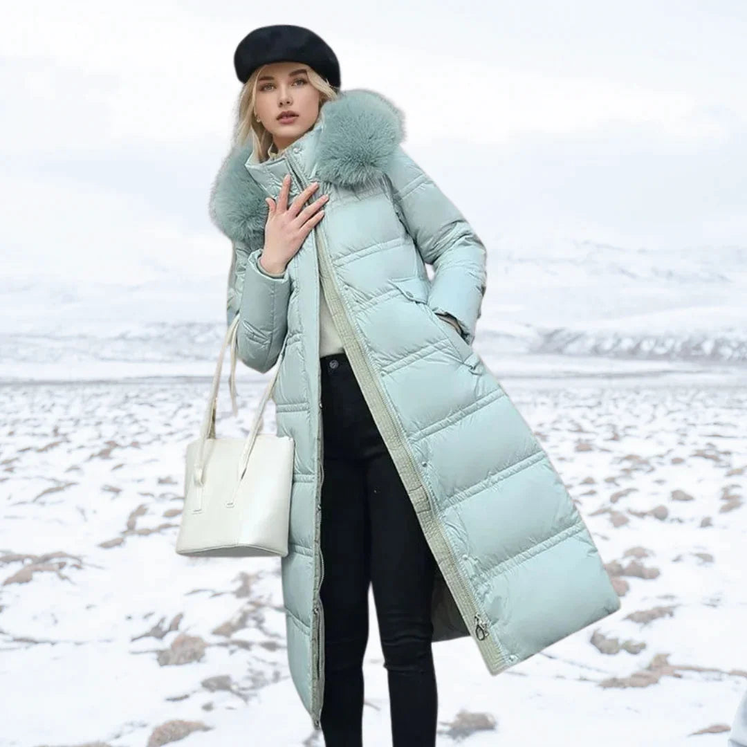 Valenzora | Women's Winter Jacket - Warm lined jacket with faux fur collar