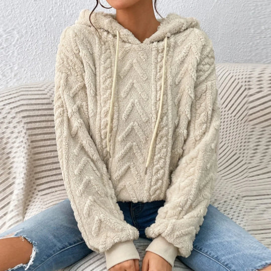 Valenzora | Casual Autumn Teddy Fleece Hoodie for Women