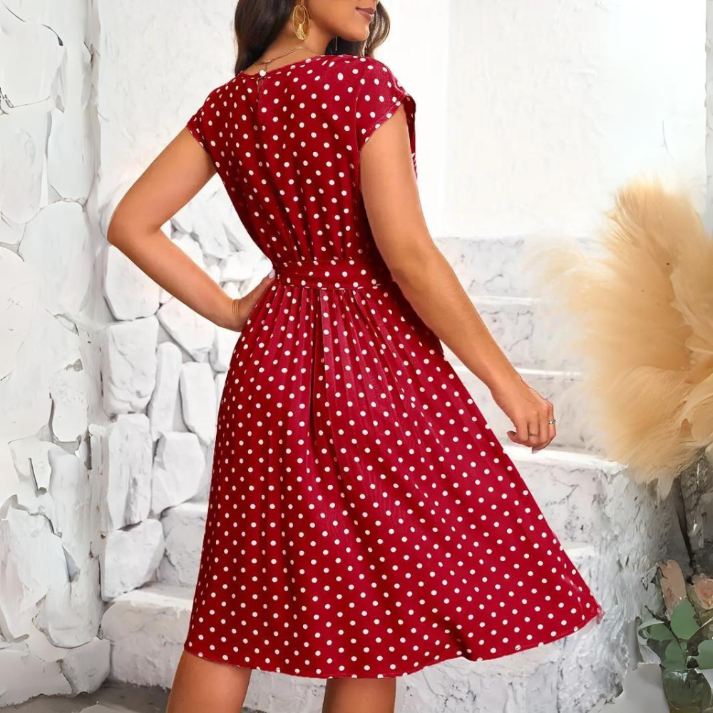 Valenzora | Elegantes gepunktetes Kleid