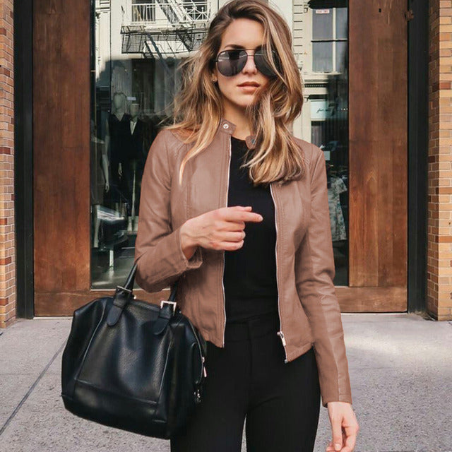 Valenzora | Slim Fit | Zipper | Biker Jacket | Women's Jacket
