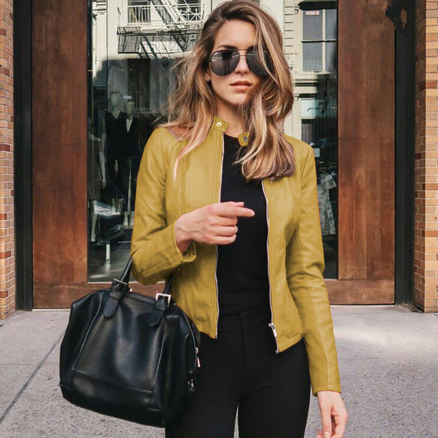 Valenzora | Slim Fit | Zipper | Biker Jacket | Women's Jacket