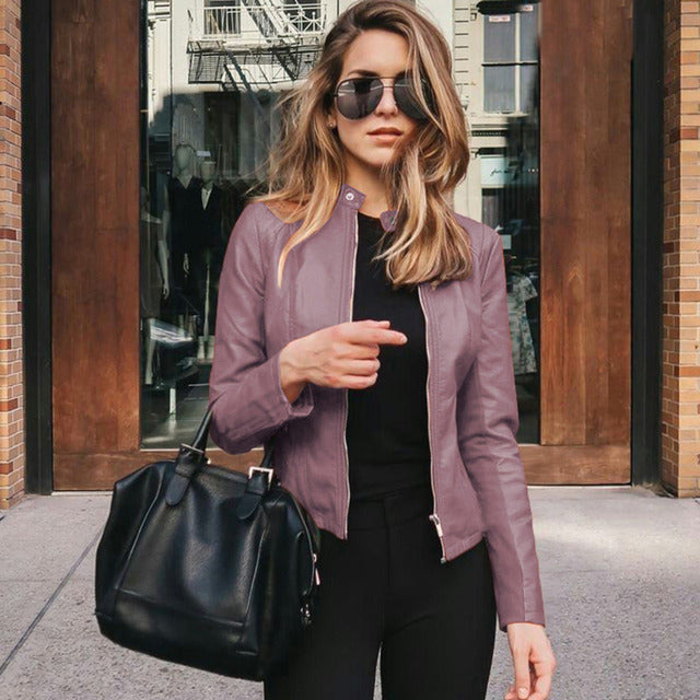 Valenzora | Slim Fit | Zipper | Biker Jacket | Women's Jacket
