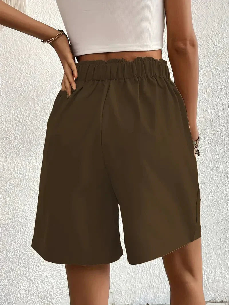 Linen shorts for women