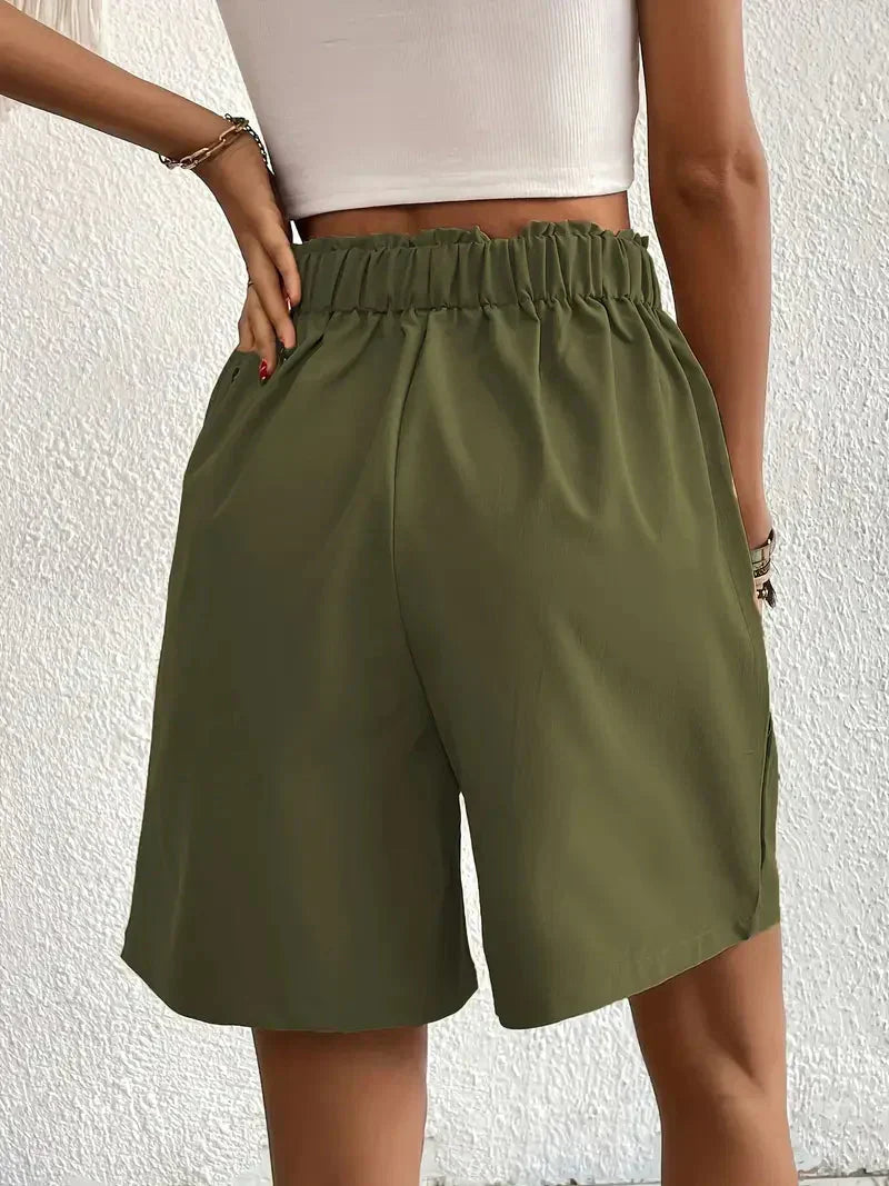 Linen shorts for women
