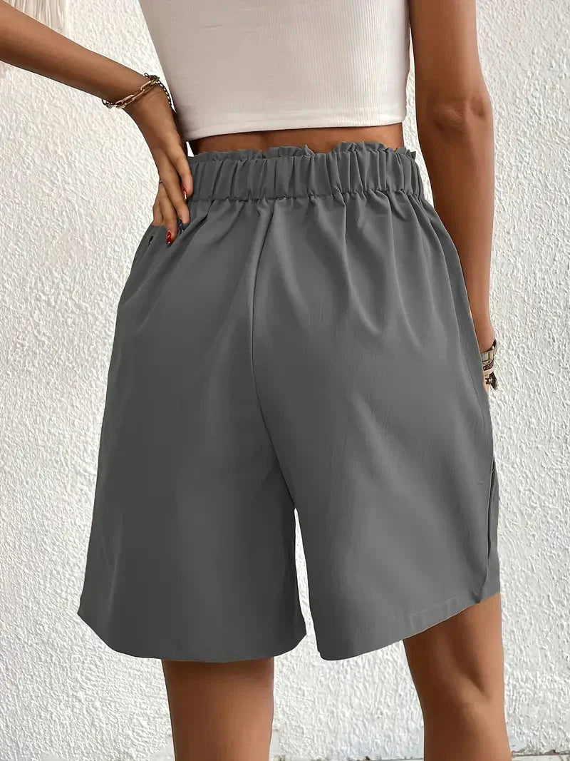 Valenzora | Shorts, slanted pockets, high waist, women's shorts, summer clothing