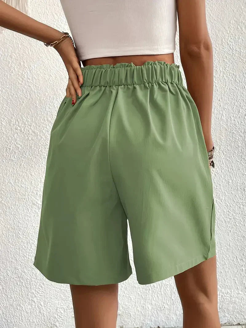 Linen shorts for women