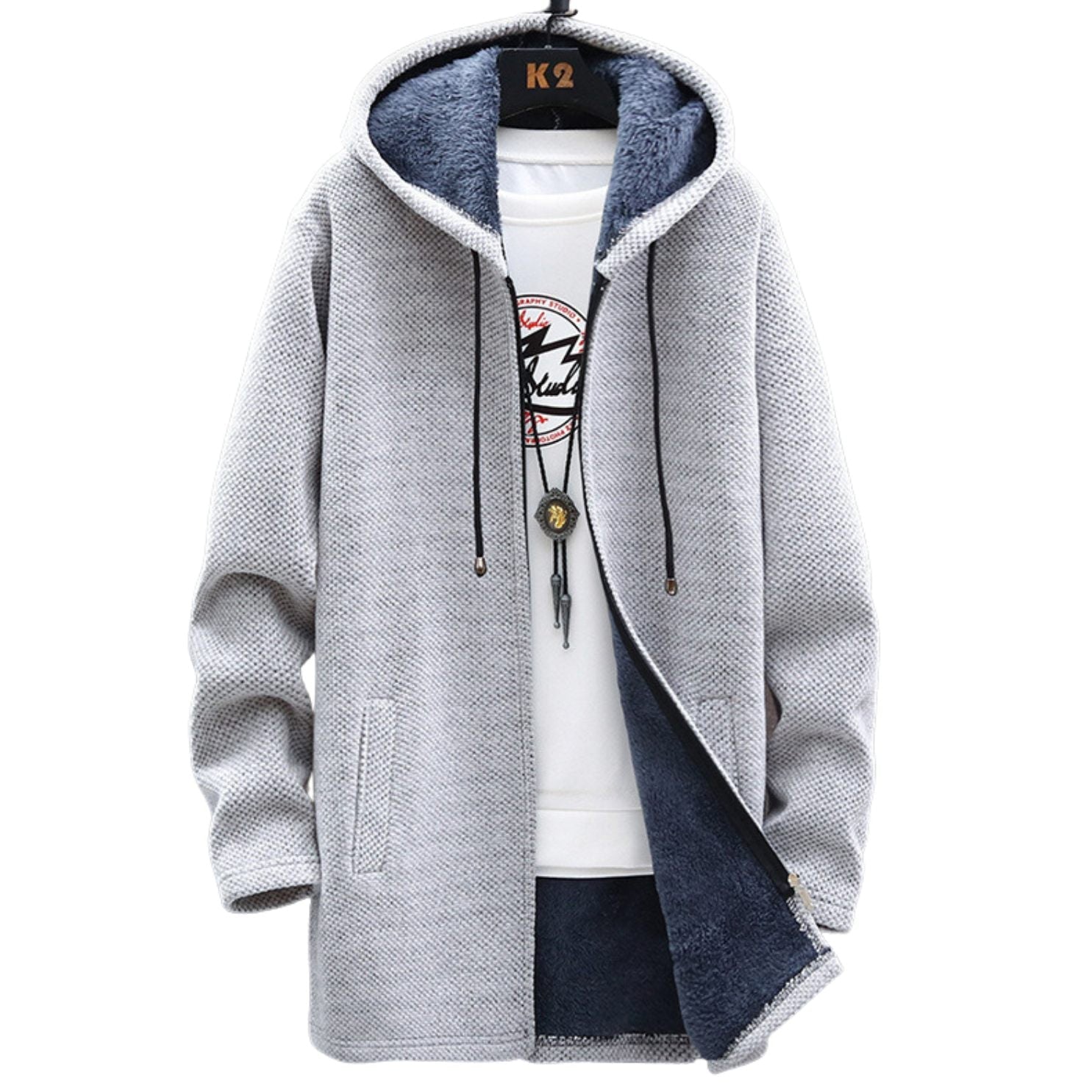 Valenzora | Fleece jacket with hood - warm women's jacket with zipper and soft lining