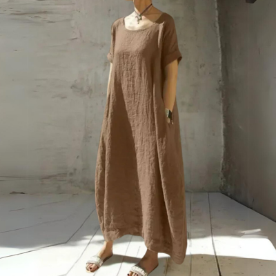 Valenzora | Wide-leg cotton maxi dress, summer dress