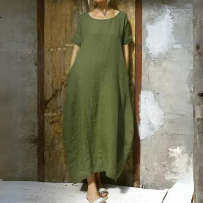 Valenzora | Wide-leg cotton maxi dress, summer dress