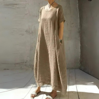 Valenzora | Wide-leg cotton maxi dress, summer dress