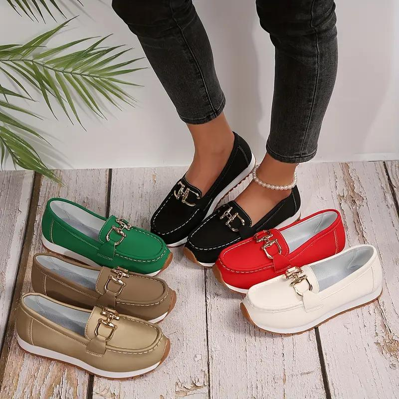 Valenzora | Metallic Buckle Slip-On Hiking Shoes Women's Shoes