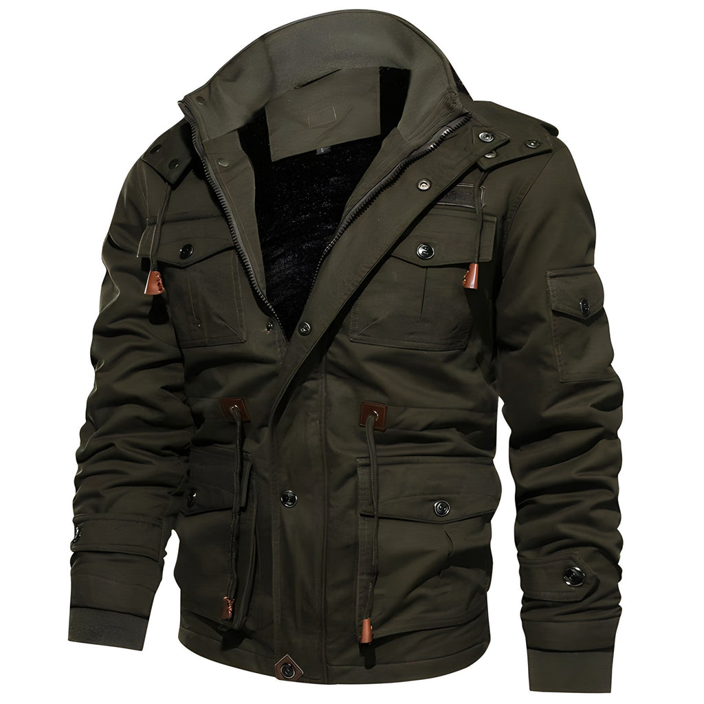 Valenzora | Waterproof military jacket with adjustable waistband