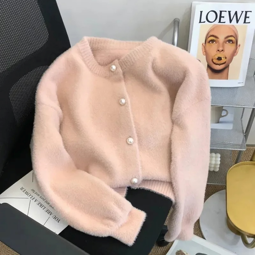 Valenzora | Knitted Jacket with Round Neck