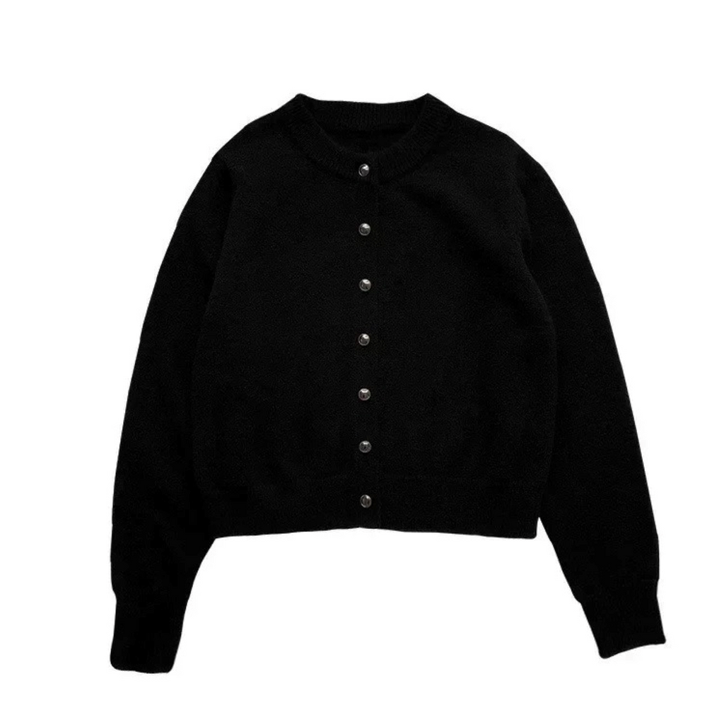 Valenzora | Knitted Jacket with Round Neck