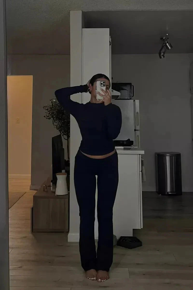 Valenzora | Bequeme, elastische Schlaghose für Damen, Loungewear