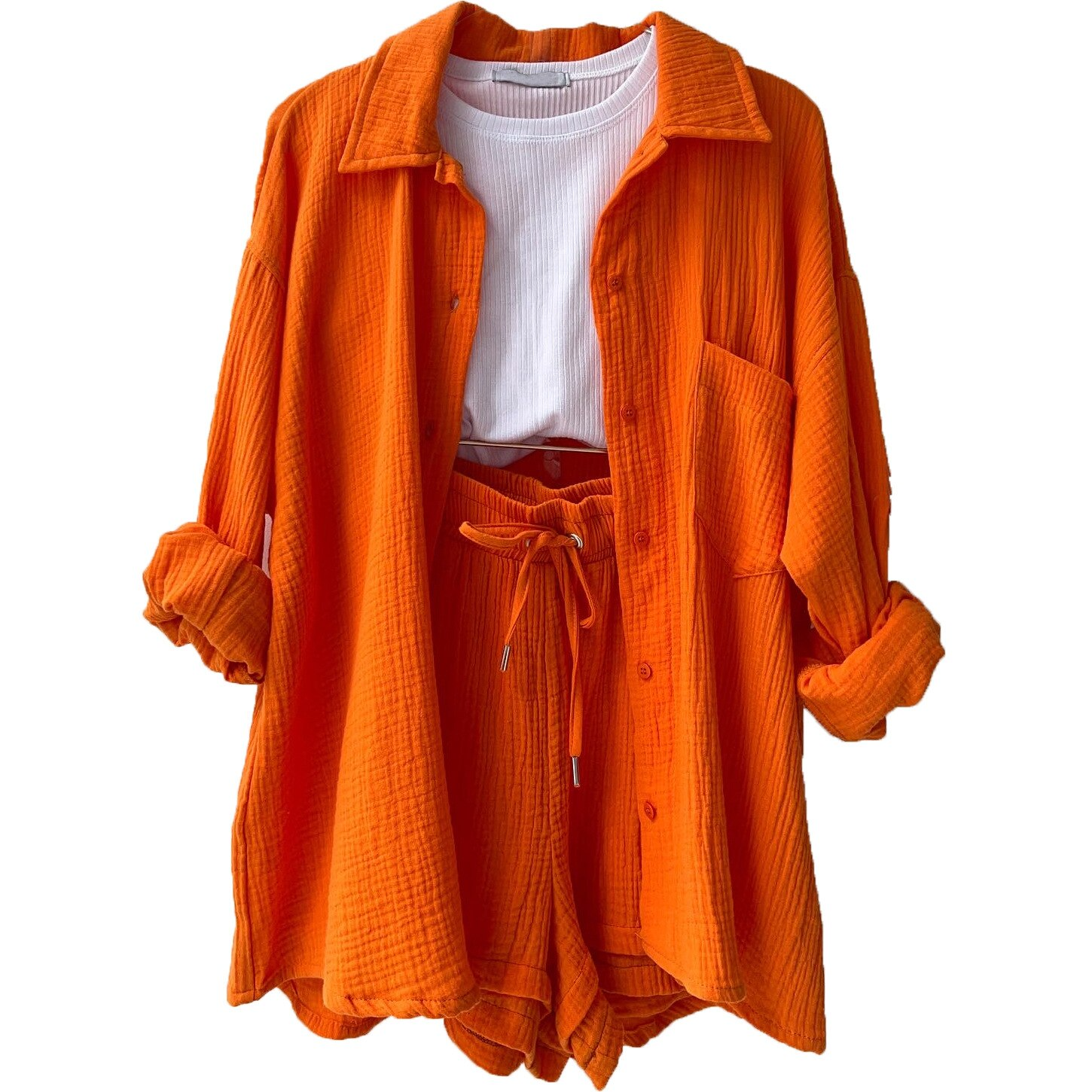 Valenzora | Set Button-front Summer Two-Piece Set Women's Clothing