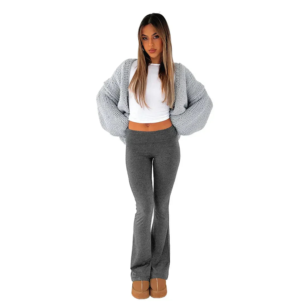 Valenzora | Women's two-piece cotton set with wide legs and long sleeves