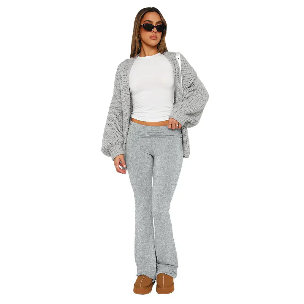 Valenzora | Women's two-piece cotton set with wide legs and long sleeves