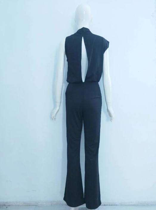 Valenzora | One Shoulder Jumpsuit with Wide Legs