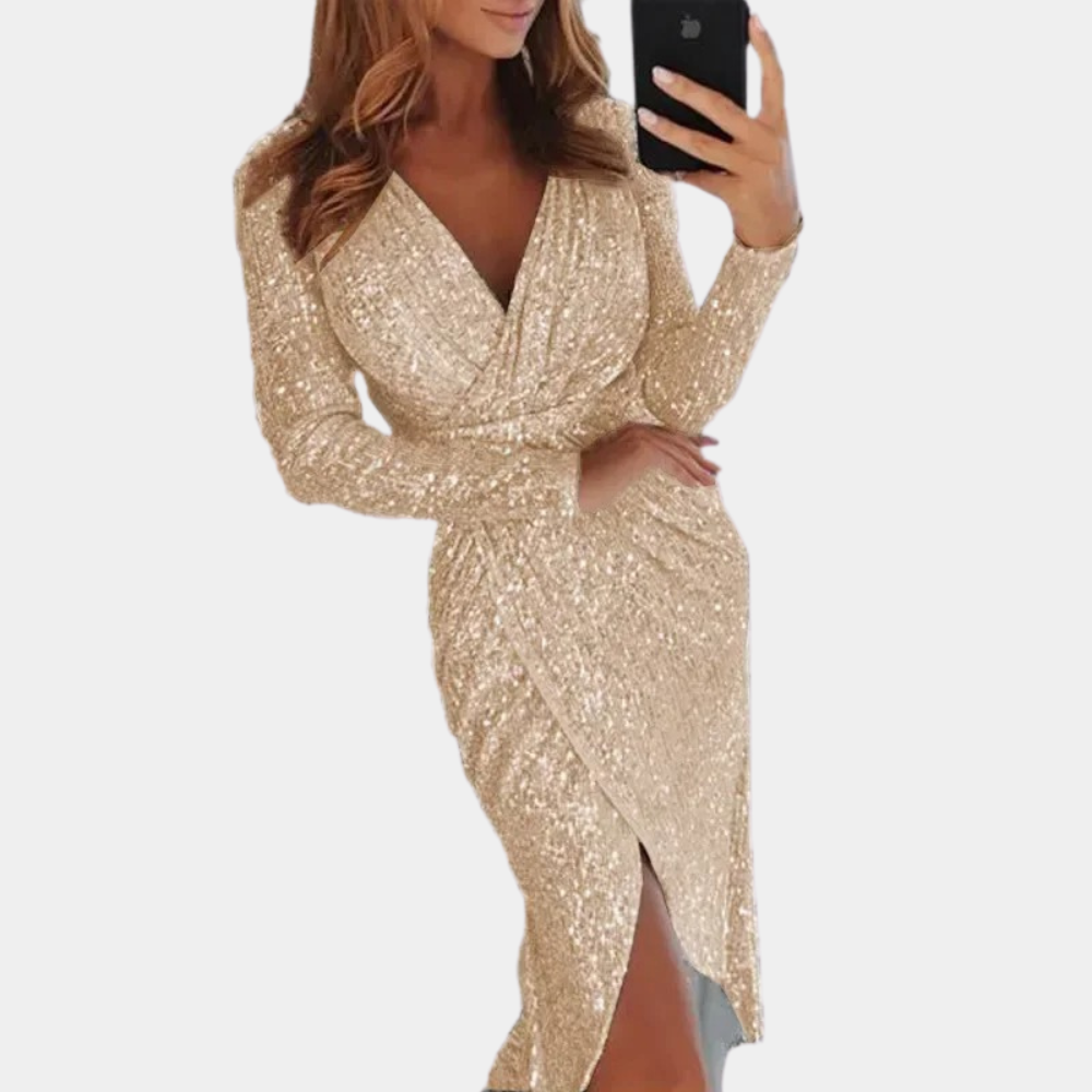 Valenzora | Sequin dress for women with front slit