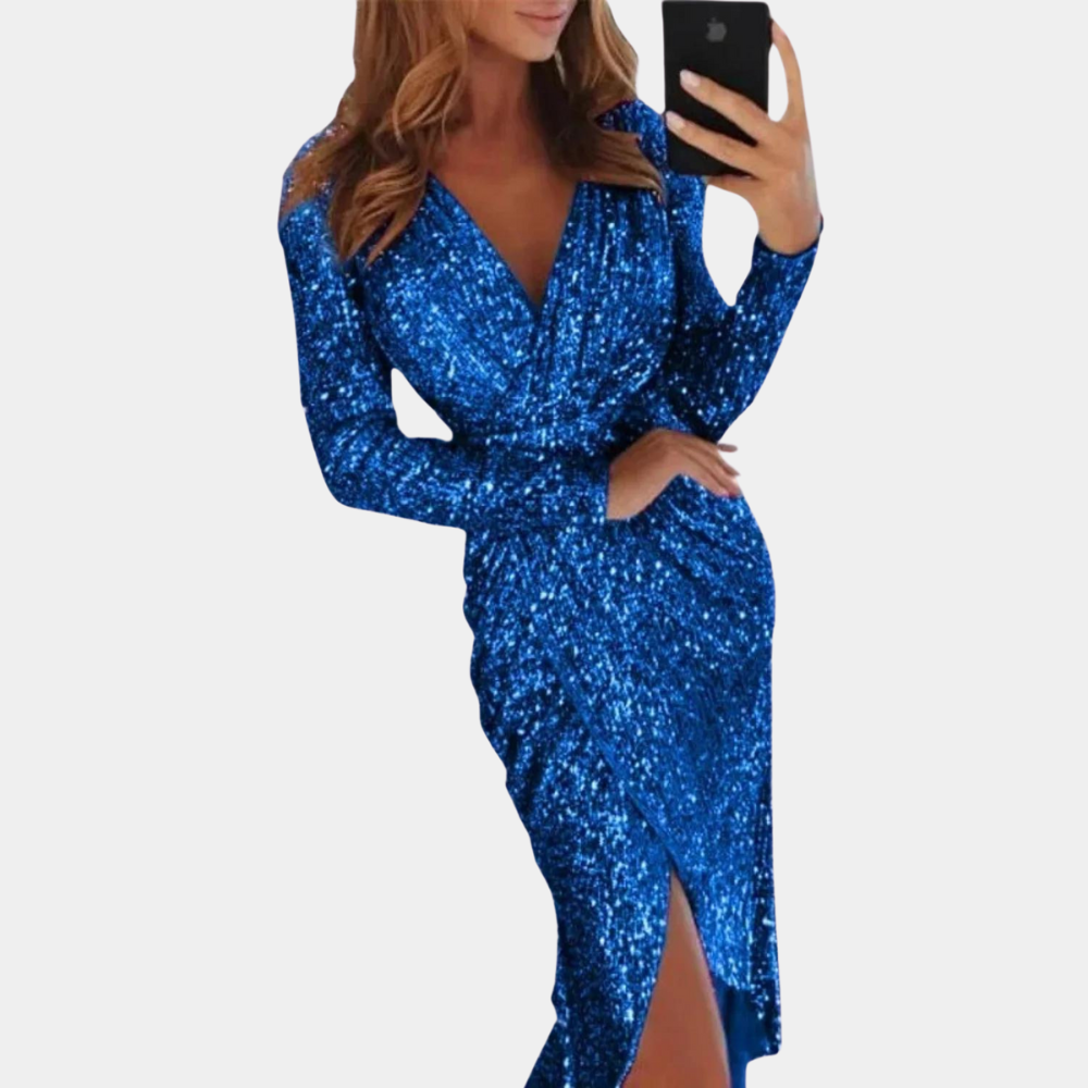 Valenzora | Sequin dress for women with front slit