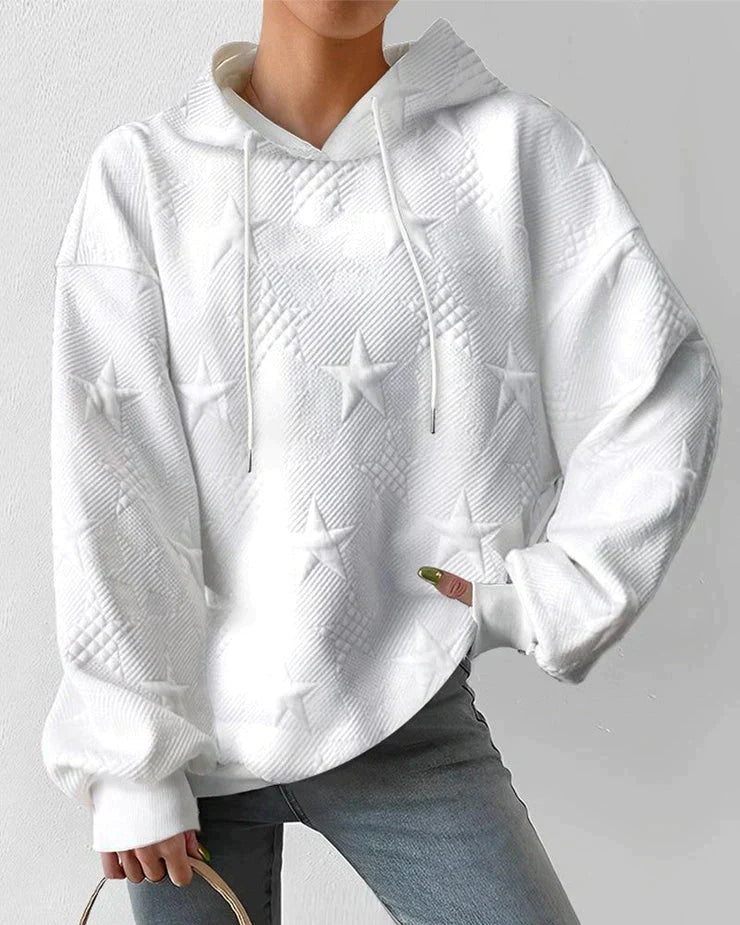 Valenzora | Women's Hoodie with Star Embossing