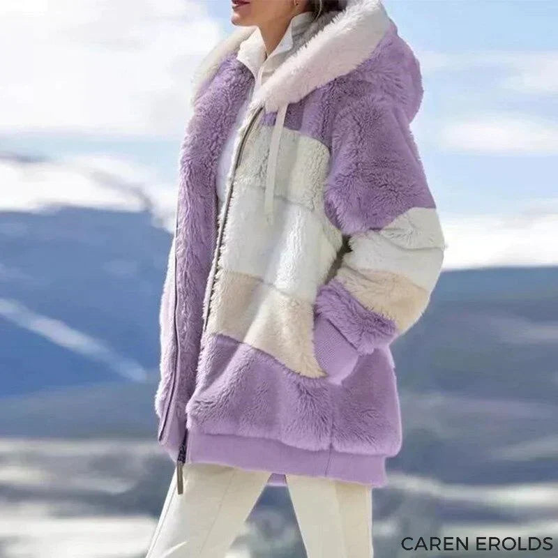 2026 Cozy tweed hooded jacket with plush wool lining