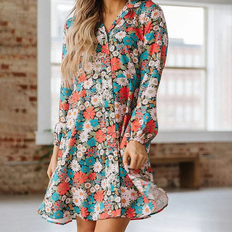 Valenzora | Blouse dress with floral pattern