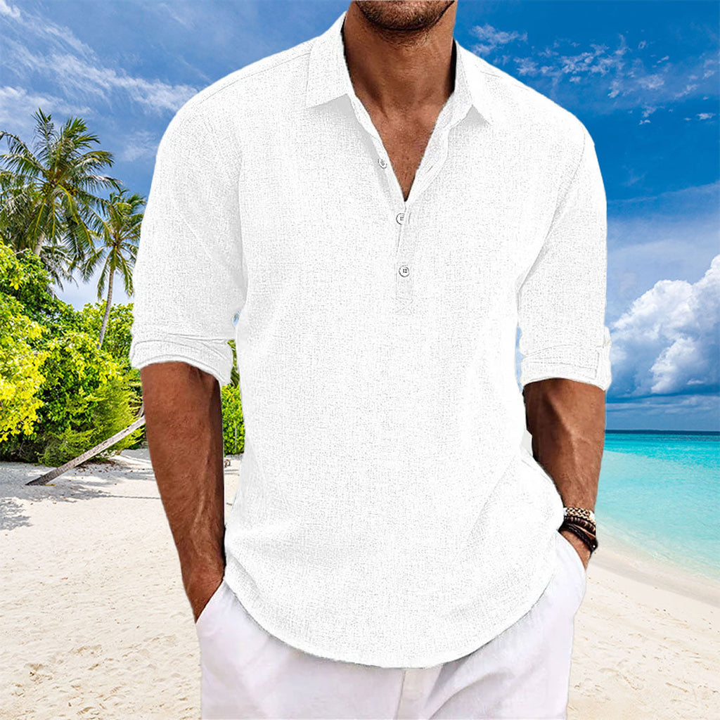 Valenzora | Casual linen long-sleeved shirt