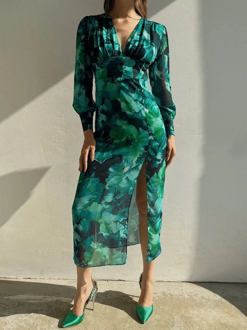 LONG SLEEVE DRESS - Elegant long sleeve dress