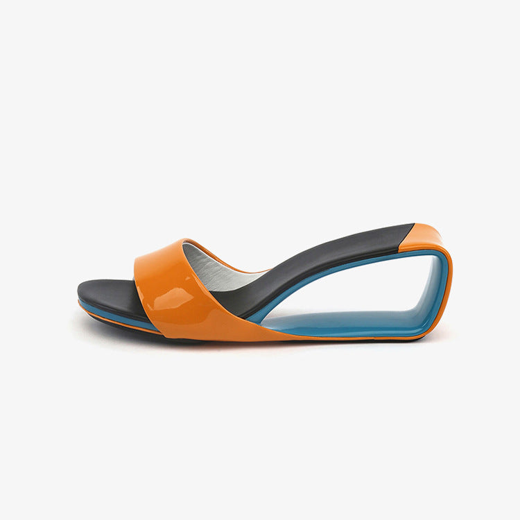Valenzora | Chunky heels, wedges, peep toe cutouts, genuine leather