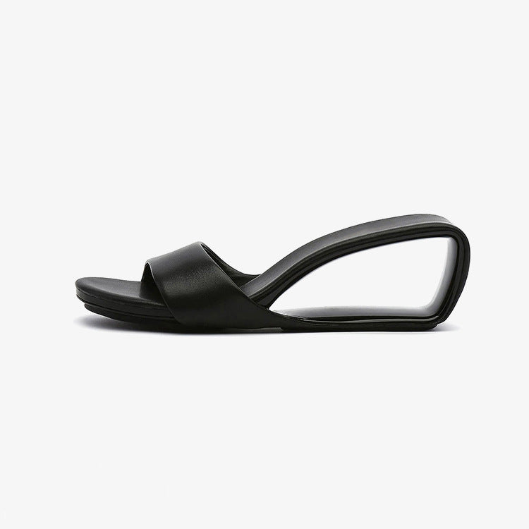 Valenzora | Chunky heels, wedges, peep toe cutouts, genuine leather