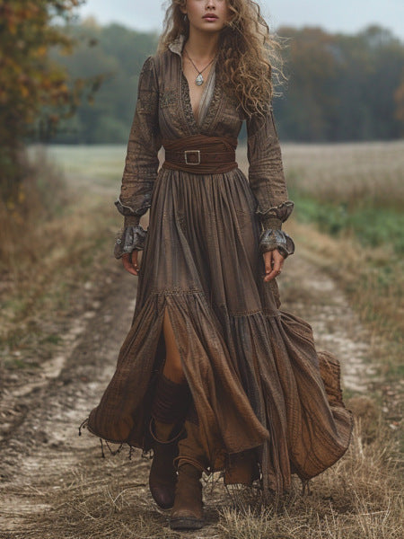 Valenzora | Boho Semi-Transparent Chiffon Dress