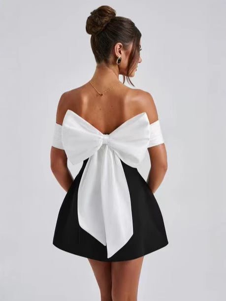 Valenzora | Bodycon Dress Off-Shoulder Elegant Slim Fit Knee-Length Party Wear