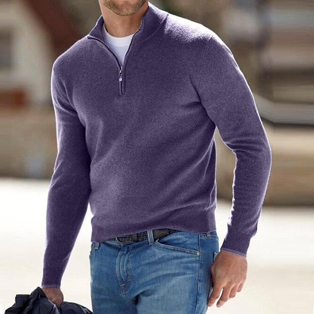 Valenzora | Merino-V-Pullover mit Reißverschluss