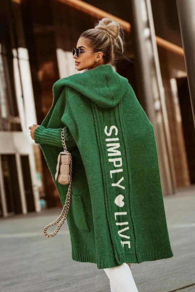 Valenzora | Casual Autumn Long Hooded Cardigan for Women