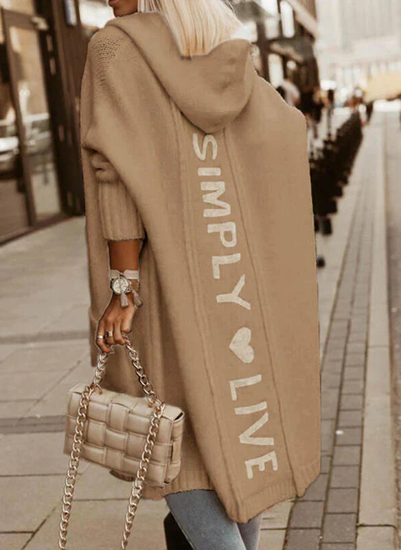 Valenzora | Casual Autumn Long Hooded Cardigan for Women