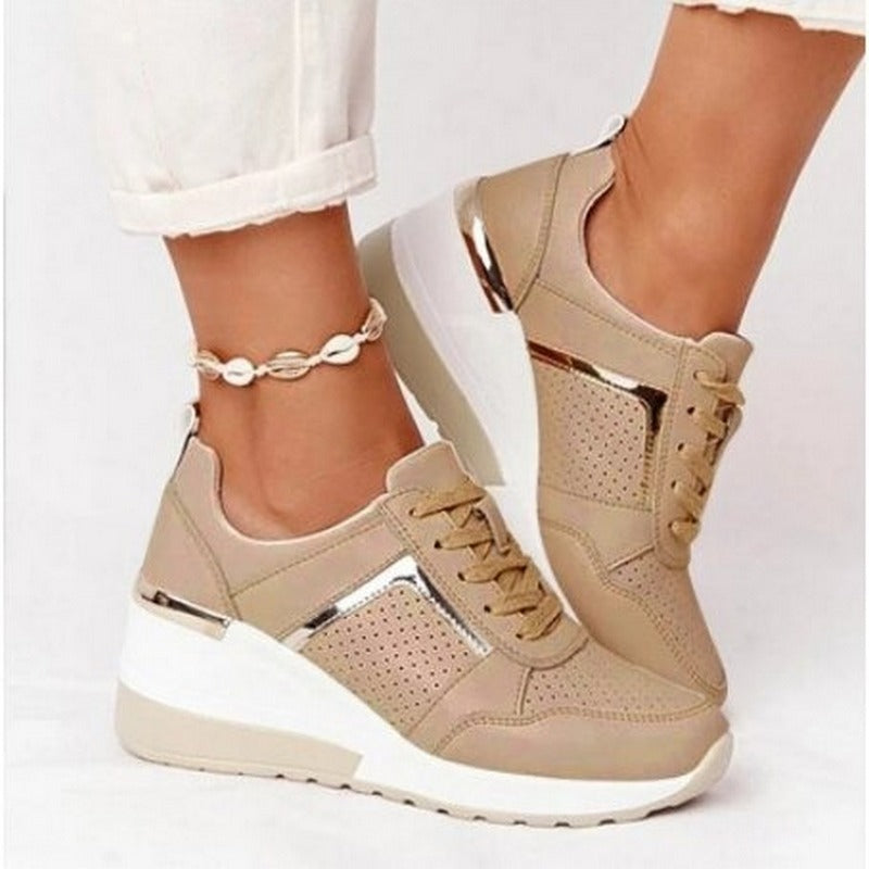 Valenzora | Women's Platform Sneakers - Lightweight Casual Shoes