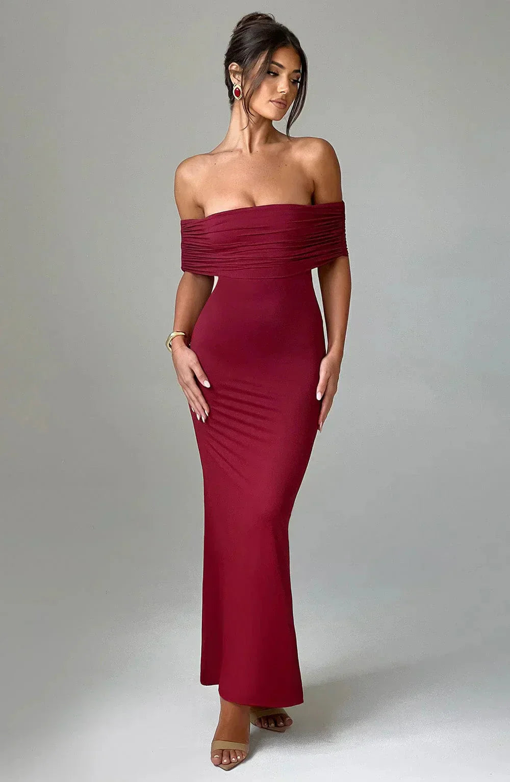 Valenzora | Dress Open Back Bodycon Off Shoulder Dress Elegant Dress