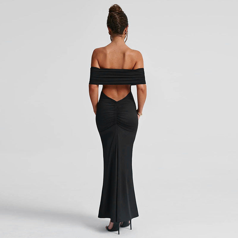 Valenzora | Dress Open Back Bodycon Off Shoulder Dress Elegant Dress