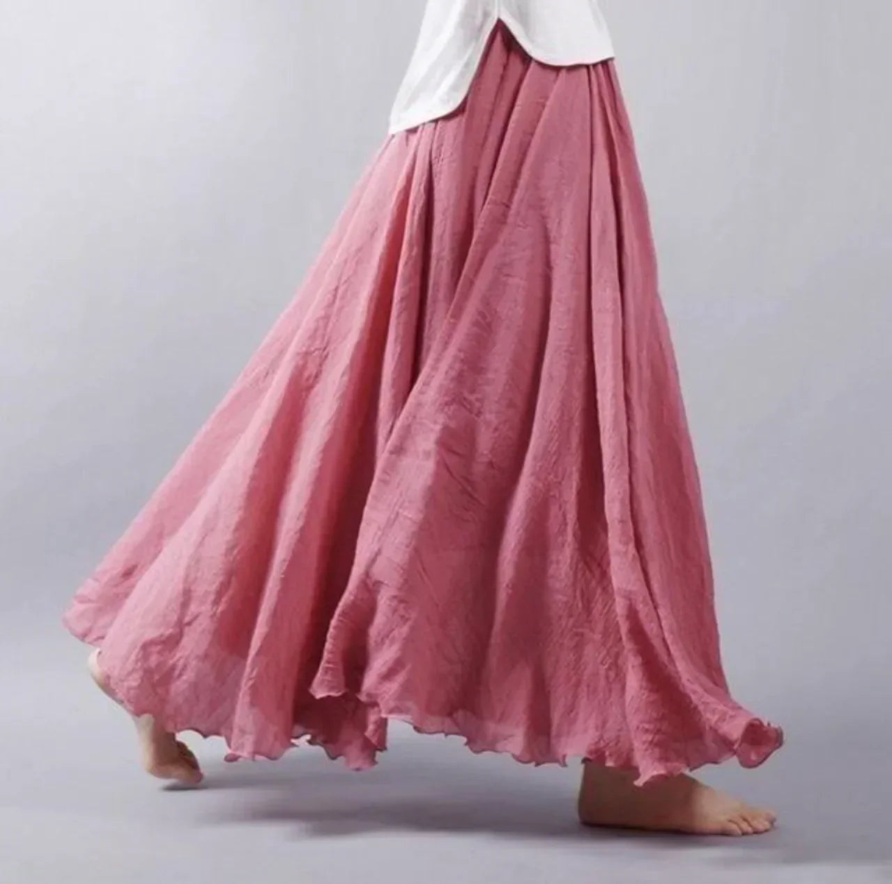 Valenzora | Cotton skirt, high waist, flared skirt, boho skirt