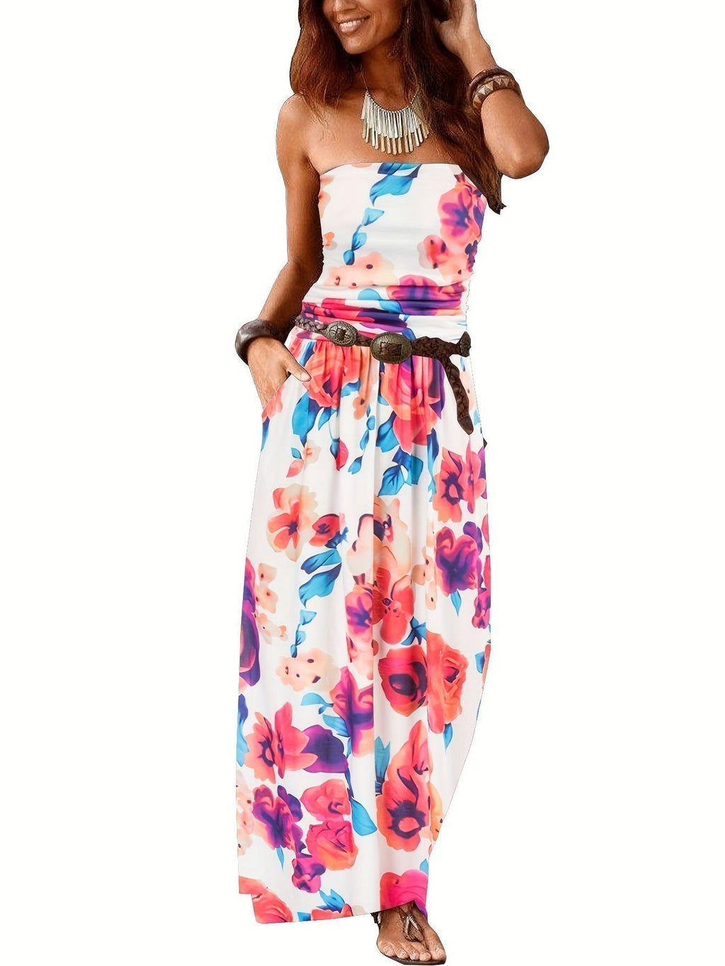 Valenzora | Boho Summer Dress Bustier Dress Tube Dress