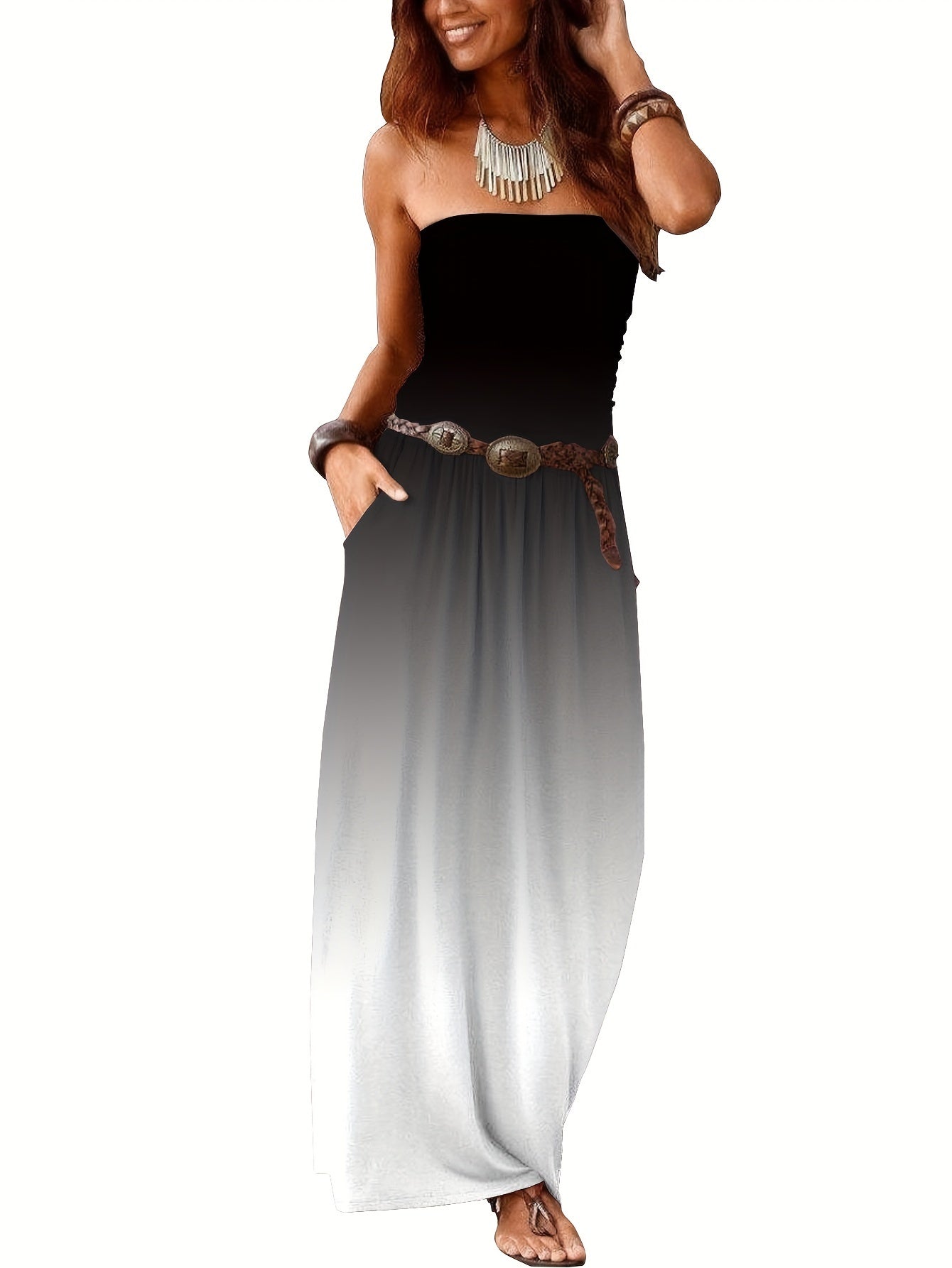 Valenzora | Boho Summer Dress Bustier Dress Tube Dress