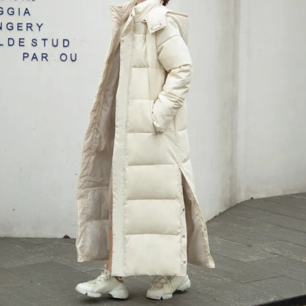 Winterjacke | Langer Steppmantel für Damen für den Winter