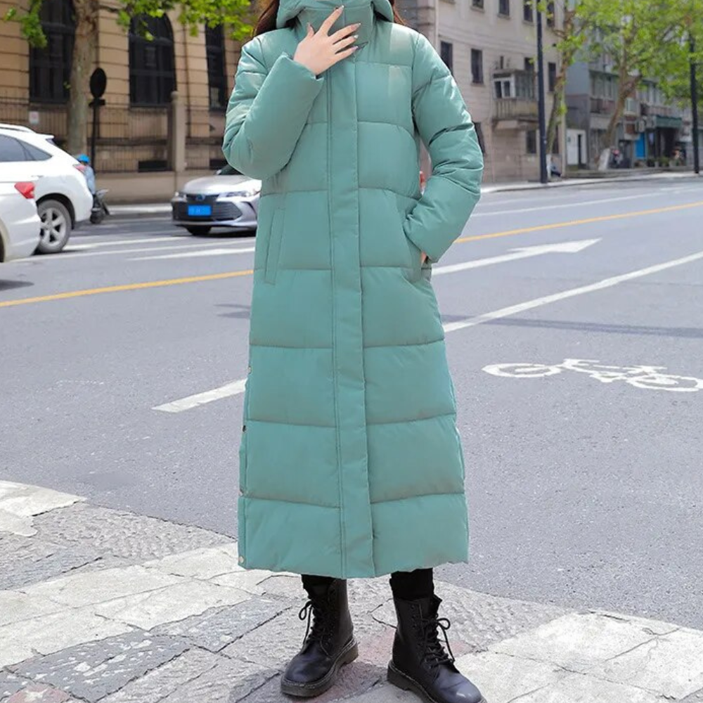 Winterjacke | Langer Steppmantel für Damen für den Winter
