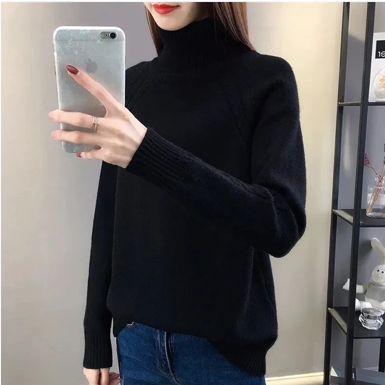 Valenzora – Elegant roll-neck sweater for women