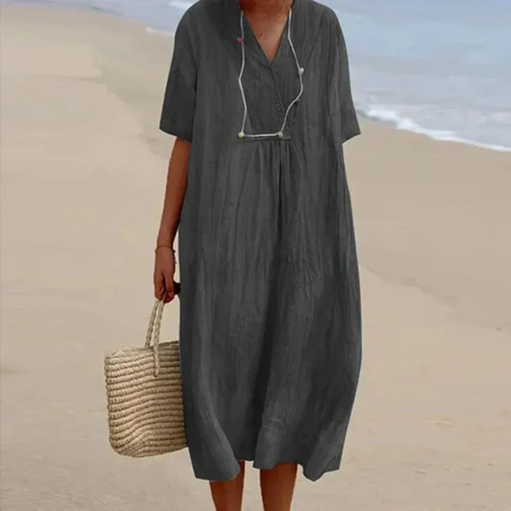 Valenzora | Casual cotton-linen dress