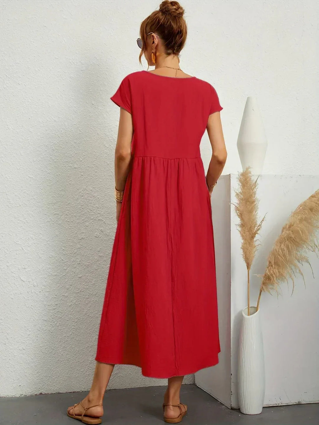 Valenzora | Casual Elegant Cotton and Linen Dress