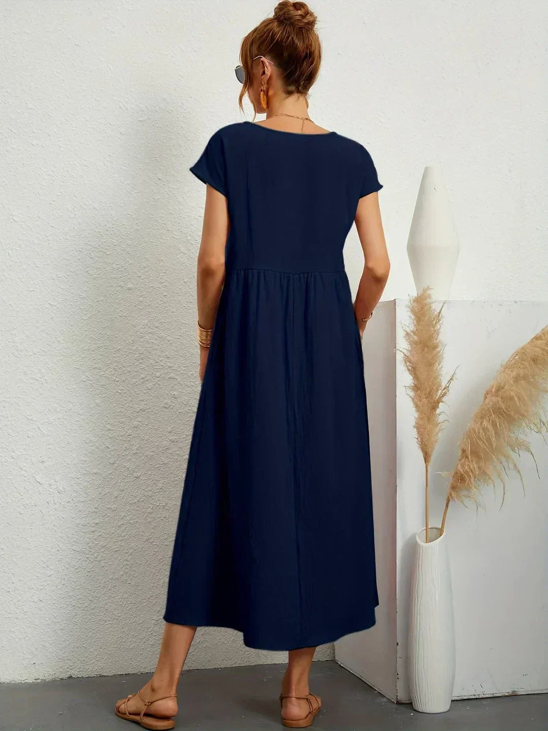 Valenzora | Casual Elegant Cotton and Linen Dress