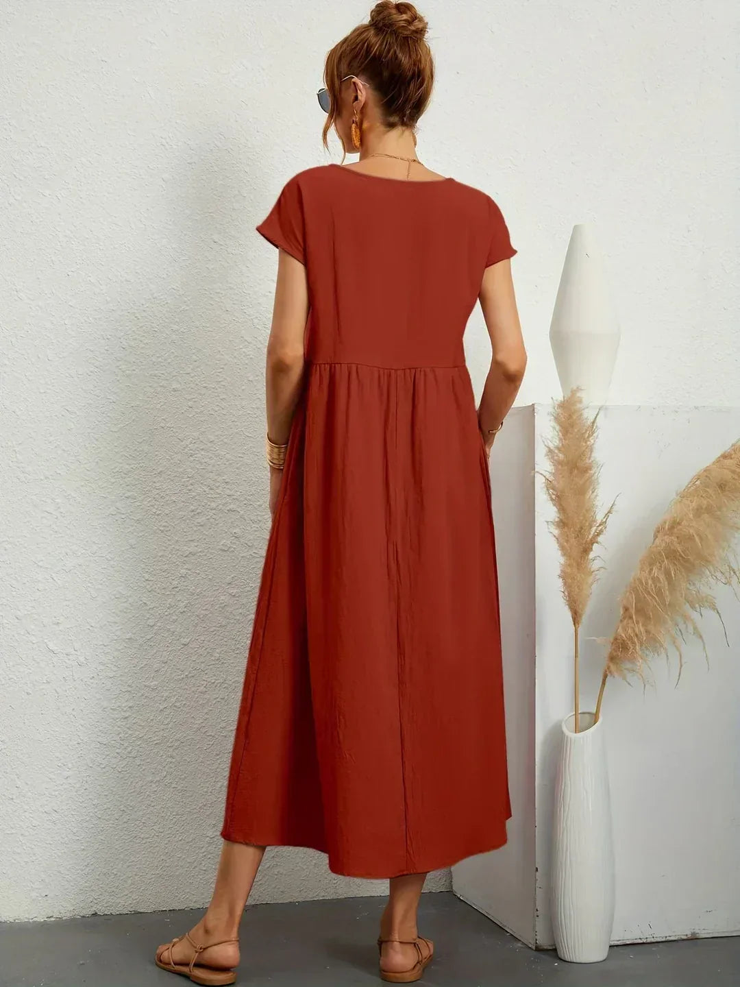 Valenzora | Casual Elegant Cotton and Linen Dress